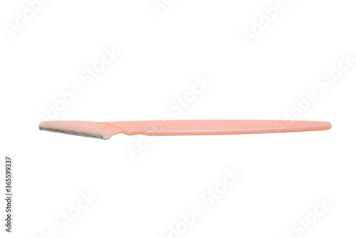 Obraz na płótnie Pink eyebrow shaver for women w salonie