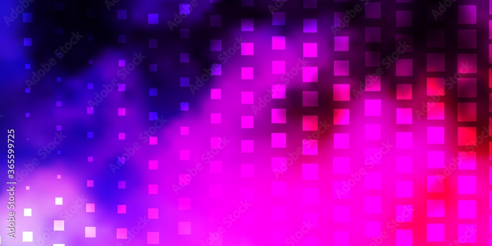 Dark Purple, Pink vector background with rectangles. Rectangles with colorful gradient on abstract background. Pattern for websites, landing pages.