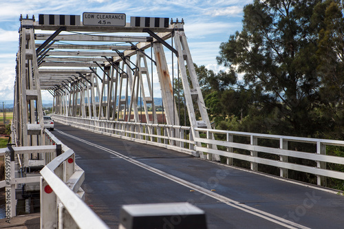 Bridge over the Hunter River in Morpeth, Australia. photo
