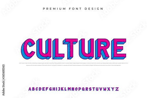 pop art alphabet font with retro and vintage style use for logo and brand 