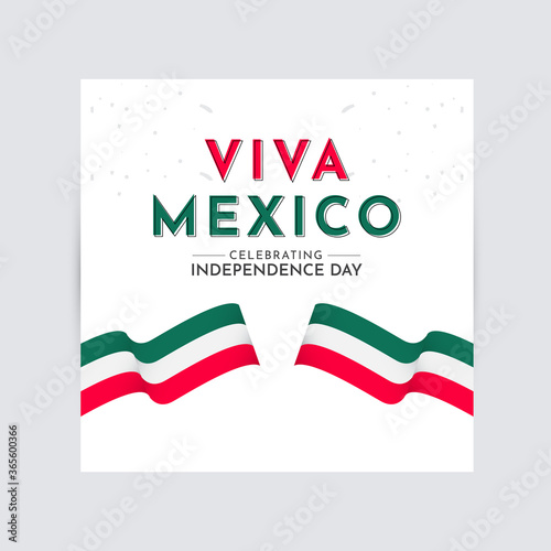 Happy Mexico Independence Day Celebration Vector Template Design Logo Illustration