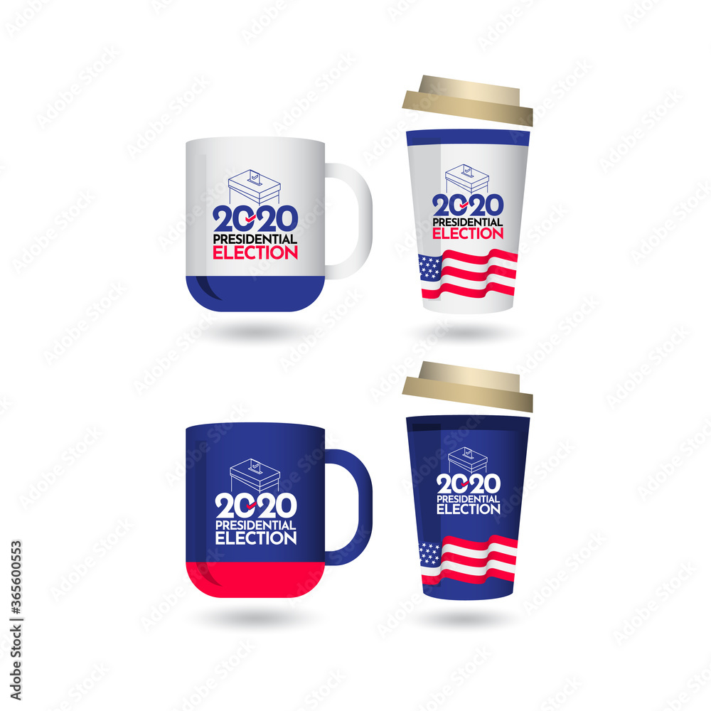 Mockup Vote Presidential Election 2020 United States Vector Template Design Illustration Mockup Vote Presidential Election 2020 United States Vector Template Design Illustration