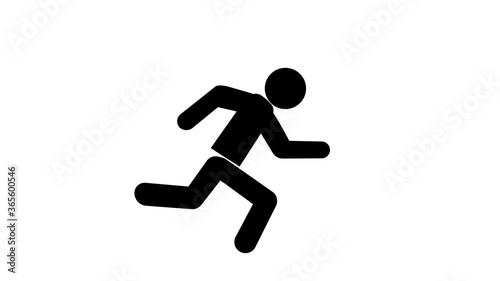 running Man. flat design. screen saver. use in web design. video illustration.
