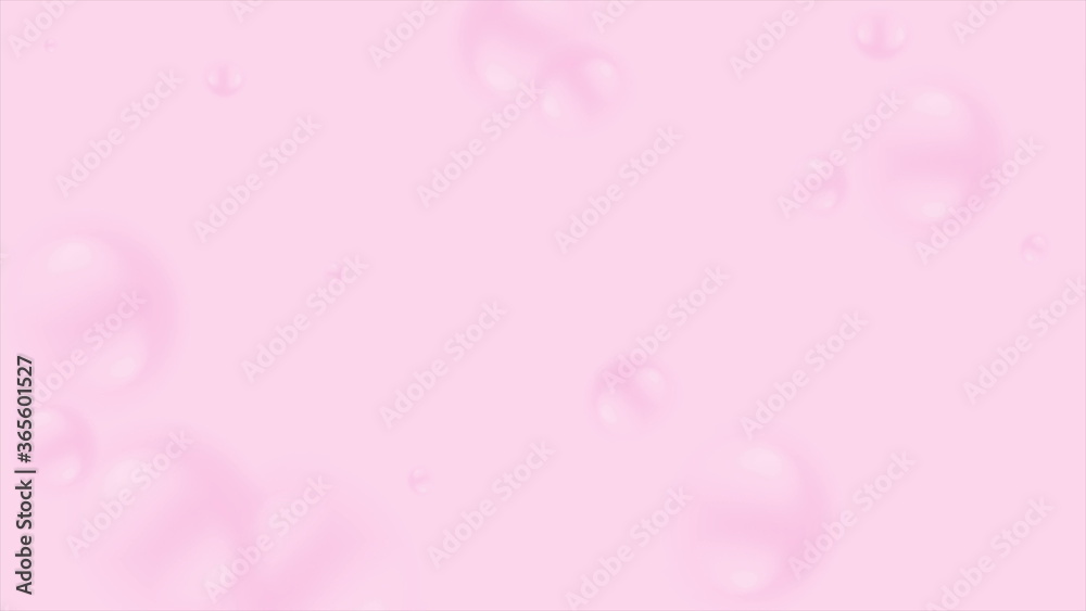 Pastel pink minimal bubbles abstract background