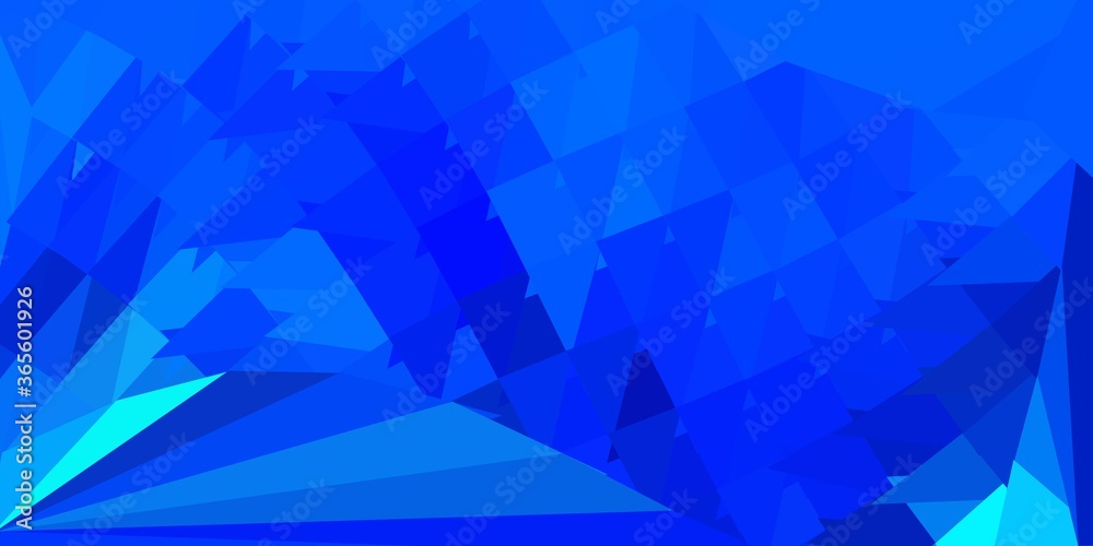Dark blue, green vector abstract triangle backdrop.