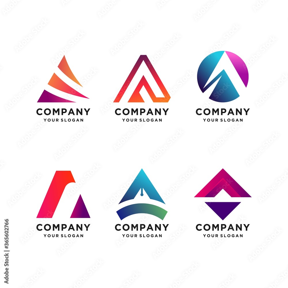 Letter A logo design collection, modern, gradient, abstract, letter Premium Vector Letter A logo design collection, modern, gradient, abstract, letter Premium Vector