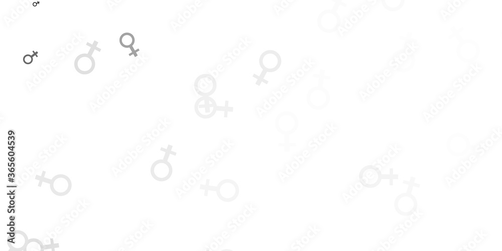 Light Gray vector pattern with feminism elements. Light Gray vector pattern with feminism elements.