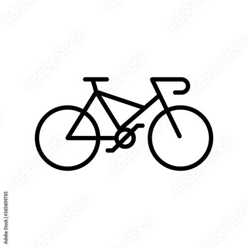 Bicycle vector linear icon.