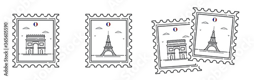 SEALS OF PARIS, EIFFEL TOWER, TRIUMPH BOW, EUROPE, FRANCE