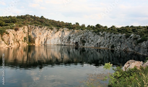  sink hole, dragon eye lake in Rogoznica, Croatia