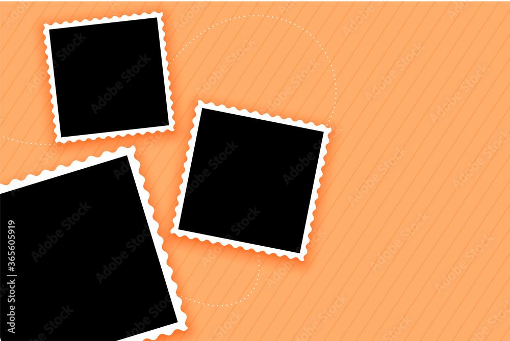 photo frames set on pastel color background photo frames set on pastel color background