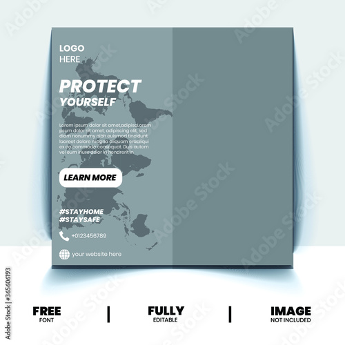 Social media post template