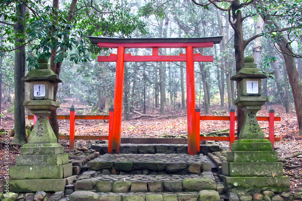 The Wakamiya Shrine in Nara, Japan The Wakamiya Shrine in Nara, Japan