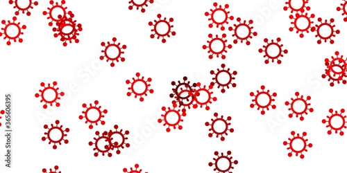 Light orange vector template with flu signs.