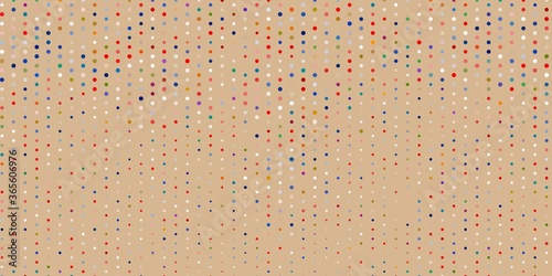 Light blue, yellow vector background with bubbles.