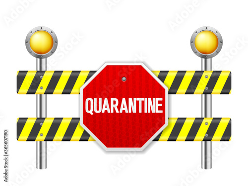 Road safety barrier quarantine © Julydfg