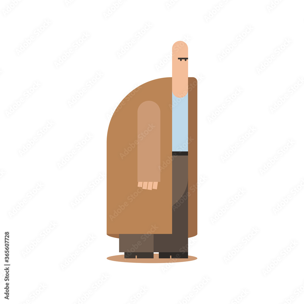 Flat design man vector illustration, isolated on white background Flat design man vector illustration, isolated on white background