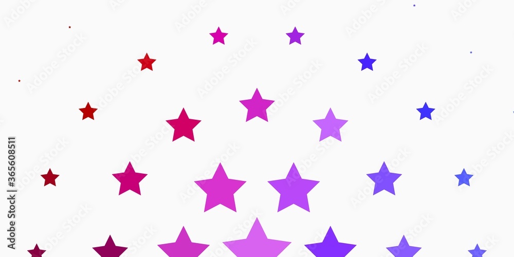 Light Blue, Yellow vector template with neon stars. Colorful illustration with abstract gradient stars. Best design for your ad, poster, banner.