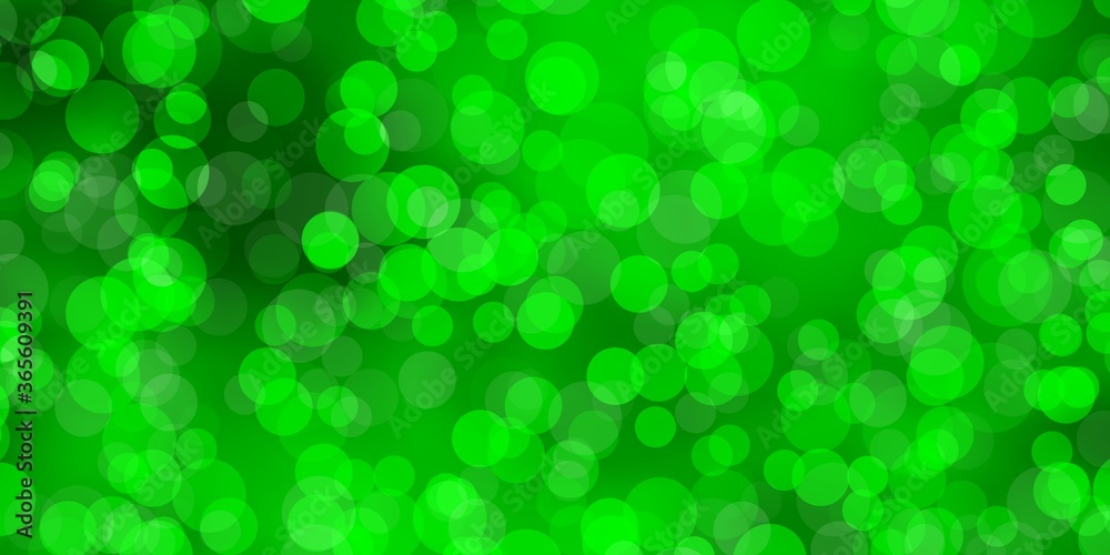 Light Green vector texture with disks. Modern abstract illustration with colorful circle shapes. Pattern for business ads. Light Green vector texture with disks. Modern abstract illustration with colorful circle shapes. Pattern for business ads.