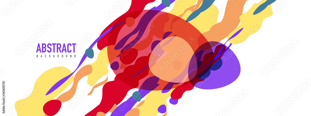Obraz premium Trendy liquid style shapes abstract design, dynamic vector background for placards, brochures, posters, web landing pages, covers or banners