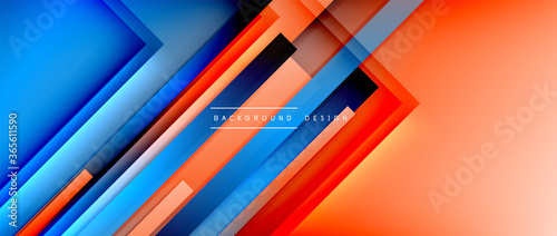 Dynamic lines on fluid color gradient. Trendy geometric abstract background for your text, logo or graphics