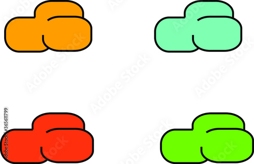 cloud icon set