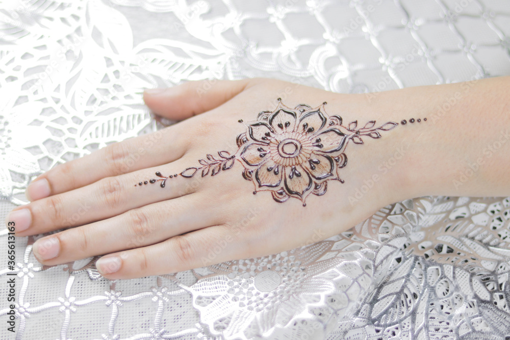 Hand Type Henna Tattoo Template Body Spray Painted Openwork - Temu