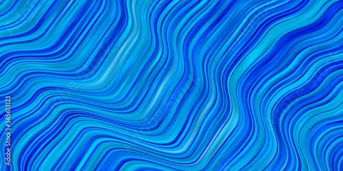 Light BLUE vector template with wry lines. Illustration in abstract style with gradient curved.  Pattern for websites, landing pages.