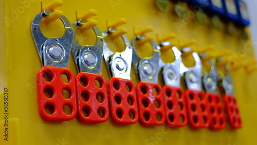 Lock out & Tag out , Lockout station,machine - specific lockout devices and safety first point