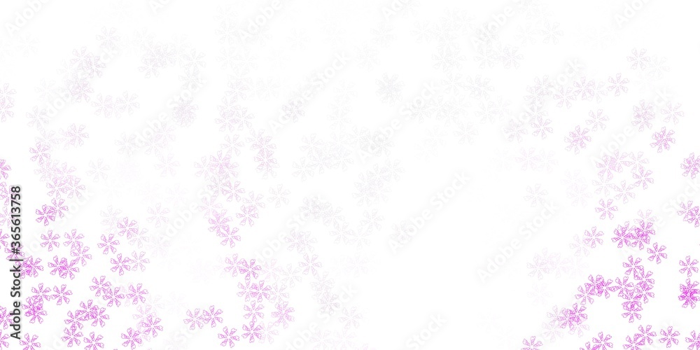 Light pink vector abstract layout with leaves.