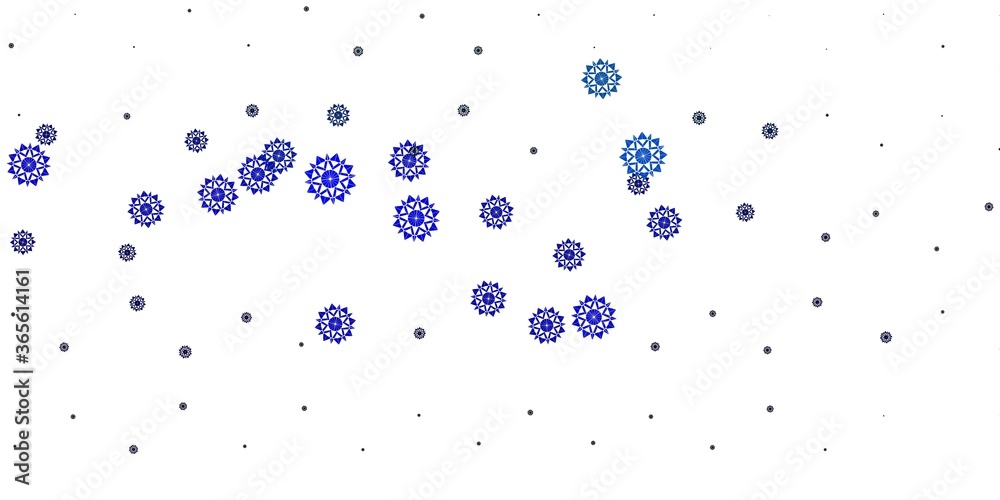 Light Blue, Green vector template with ice snowflakes. Light Blue, Green vector template with ice snowflakes.