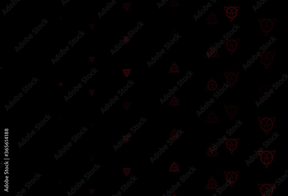 Dark Red vector backdrop with mystery symbols. Dark Red vector backdrop with mystery symbols.