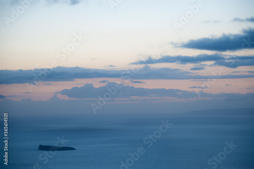 Overlooking  the island of Molokini, croissant shaped half crater, Maui, Hawaii