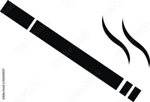 vector illustration of a burning cigarette