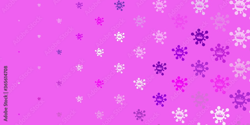 Light purple vector backdrop with virus symbols. Light purple vector backdrop with virus symbols.