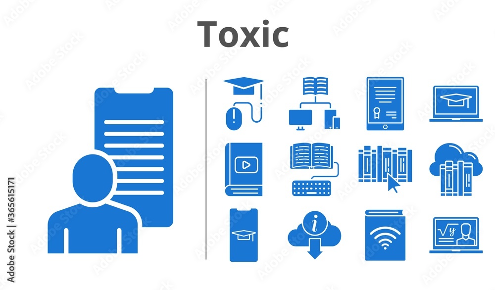 toxic set. included audiobook, study, homework, book, cloud, student-smartphone, tablet, professor, student-laptop, ebook, elearning, information, school (2) icons. filled styles. toxic set. included audiobook, study, homework, book, cloud, student-smartphone, tablet, professor, student-laptop, ebook, elearning, information, school (2) icons. filled styles.