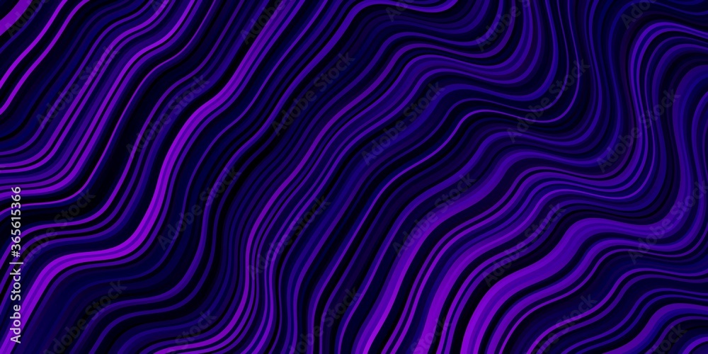 Light Purple vector pattern with curved lines. Colorful illustration with curved lines. Pattern for websites, landing pages.