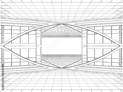 Abstract Construction Structure Of The Line Vector