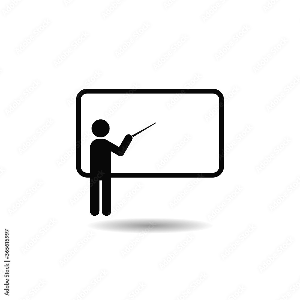 Training teacher Icon with shadow