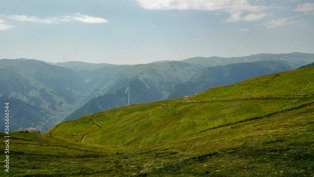 Obraz premium mountain landscape with green grass 