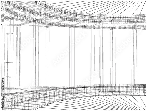 Abstract Construction Structure Of The Line Vector