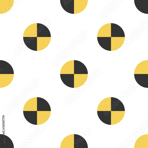 Seamless texture of crash test sign. Vector pattern