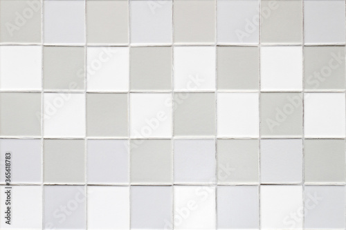 close up of white and gray ceramic tiles texture for background