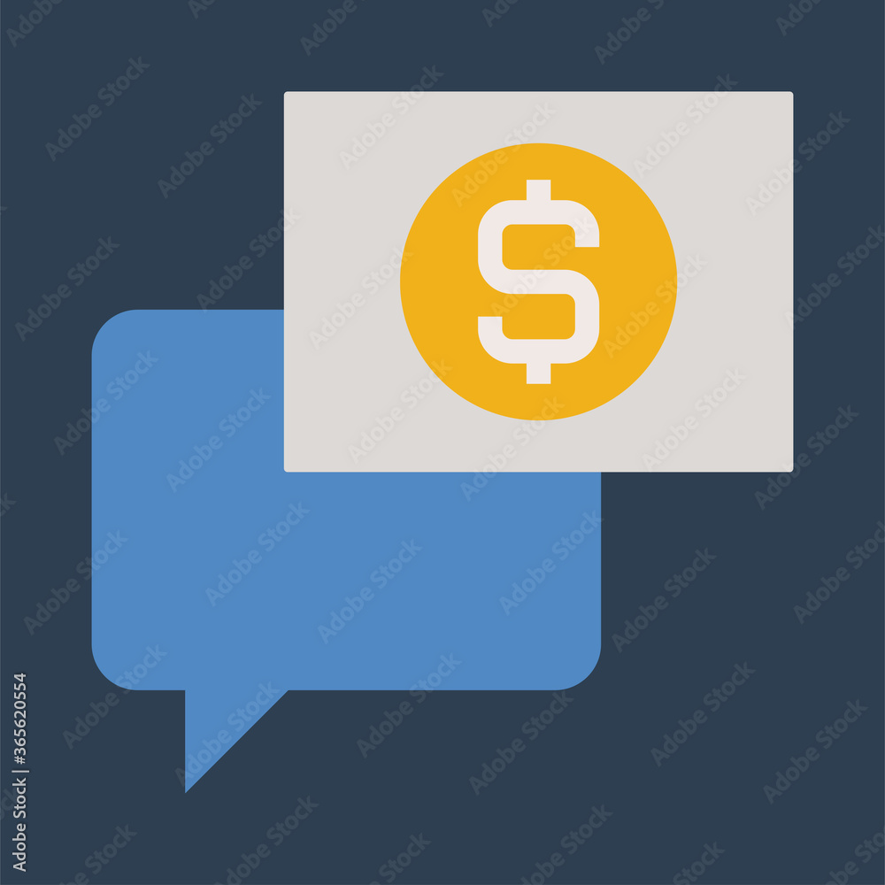 Graphic mall, Conversation money, Flat color icon. Graphic mall, Conversation money, Flat color icon.