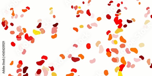 Light orange vector background with random forms.