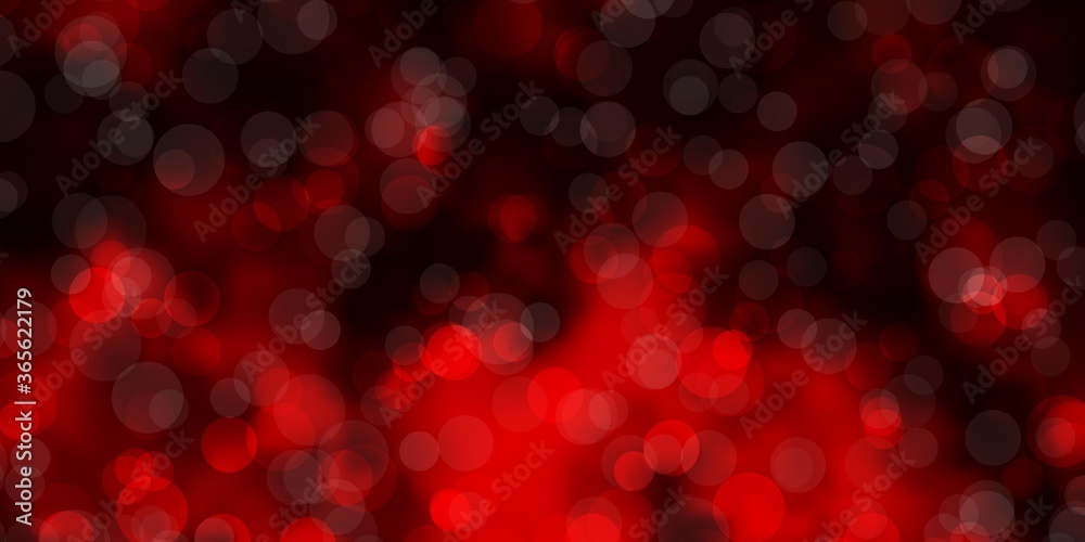 Dark Red vector backdrop with circles. Glitter abstract illustration with colorful drops. Pattern for booklets, leaflets. Dark Red vector backdrop with circles. Glitter abstract illustration with colorful drops. Pattern for booklets, leaflets.
