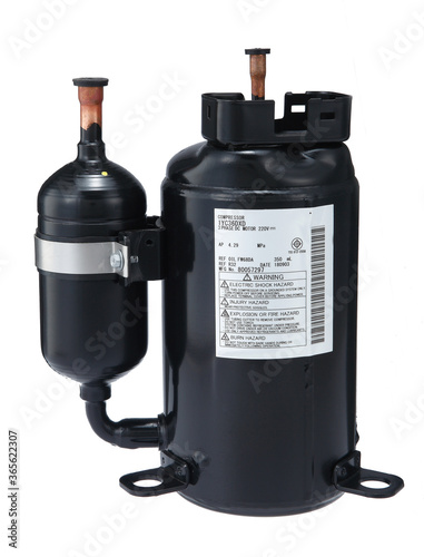 A compressor is a mechanical device that increases the pressure of a gas by reducing its volume. 