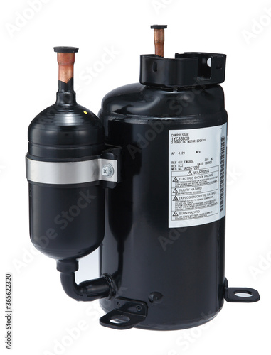 A compressor is a mechanical device that increases the pressure of a gas by reducing its volume. 