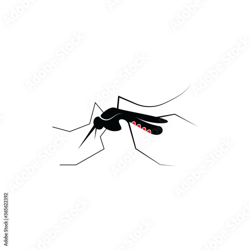 Mosquito icon vector insert mosquito flat illustration icon app