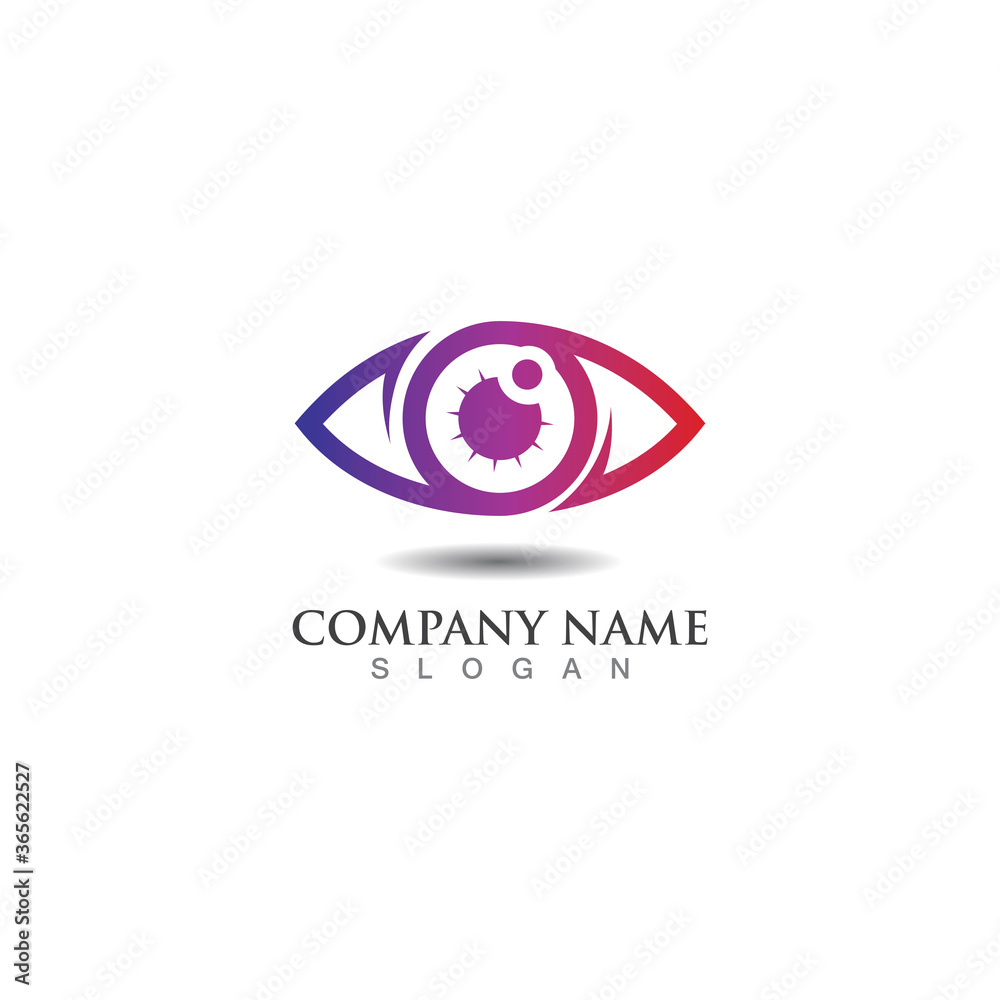 Eye Logo vision abstract simple design vector template Eye Logo vision abstract simple design vector template